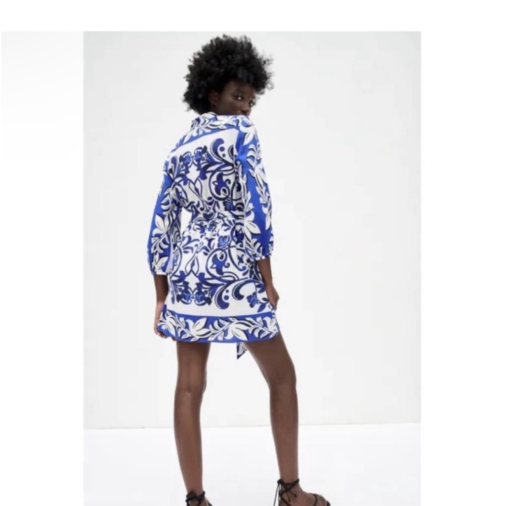Zara blue and white size M